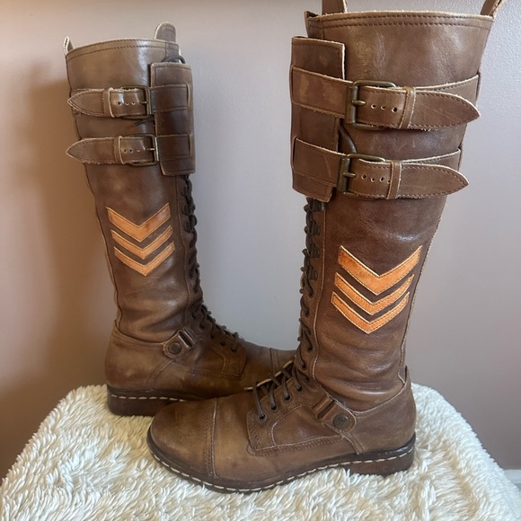 Area Forte Anthropologie Military Combat Inspired boot 9/39 - Picture 2 of 11